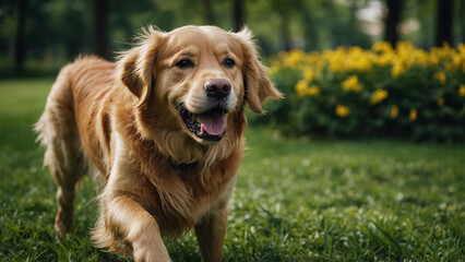 Fototapeta premium golden retriever dog