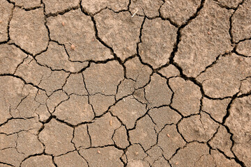 Wall texture soil dry crack pattern of drought lack of water of nature brown old broken background.