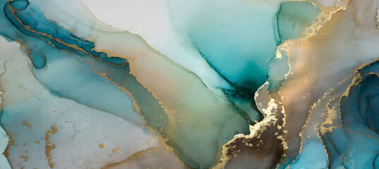 Abstract painting blots background. Marble texture. Alcohol ink colors. Generative AI.