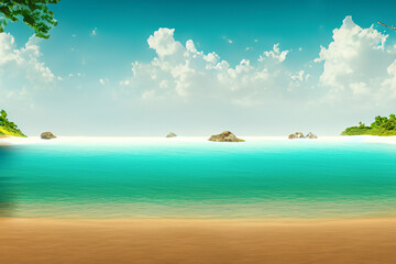 Obraz premium island and ocean background