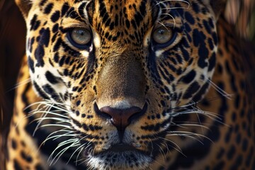 Obraz premium A Jaguars Gaze in the Amazon Rainforest