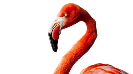 Flamingo on a transparent background
