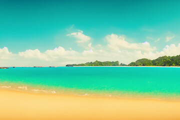 Fototapeta premium island and ocean background