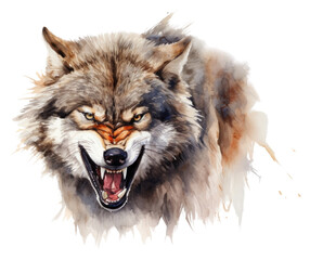 Fototapeta premium PNG Wolf mammal animal aggression transparent background