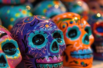 Fototapeta premium Skulls for the Day of the Dead in Guatemala.