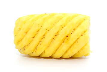 Fresh ripe pineapple, pineapple fruit slice isolated. Juicy fruit composition design element with...