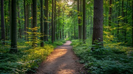 Obraz premium Forest with Footpath 