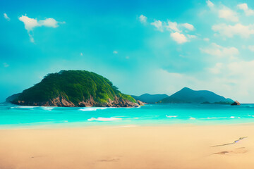 Fototapeta premium island and ocean background