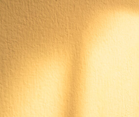 Naklejka premium Background Shadow Leaves Abstract Yellow Summer Orange Gold Texture Wall Floor Backdrop, Template Minimal Display Product Tropical Promotion, Card Pattern Overlay Blur Cement Platform Marble.