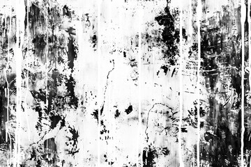 Abstract grunge black and white distressed texture background, perfect for edgy designs, vintage projects, and artistic overlays.