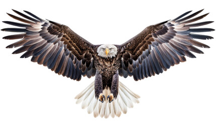 Obraz premium Eagle flying , eagle with spread wings on transparent background 