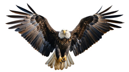 Obraz premium Eagle flying , eagle with spread wings on transparent background 
