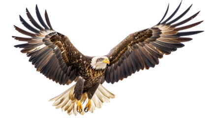Obraz premium Eagle flying , eagle with spread wings on transparent background 