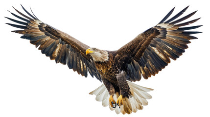 Obraz premium Eagle flying , eagle with spread wings on transparent background 