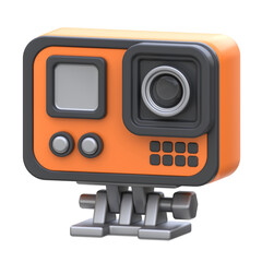 Fototapeta premium 3D Action Cam Icon - Adventure Camera for Travel, Outdoor Activities, and Vacation Memories