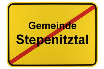 Illustration eines Ortsschildes der Gemeinde Stepenitztal in Mecklenburg-Vorpommern