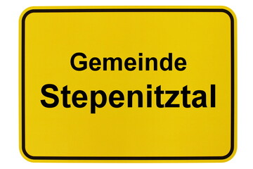 Illustration eines Ortsschildes der Gemeinde Stepenitztal in Mecklenburg-Vorpommern