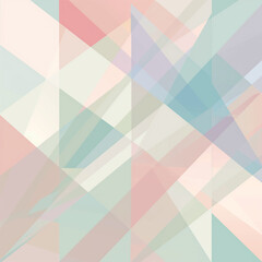 Fototapeta premium The image shows a geometric pattern with pastel colors, including light green, pink, and blue
