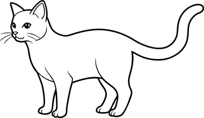 Funny cute cat silhouette vector illustration design