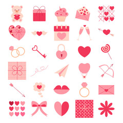 Valentine's Day Icons: Love and Romance Collection