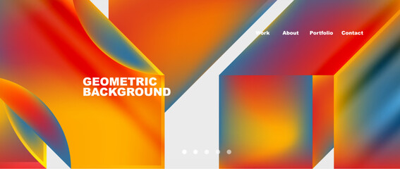 Colorful gradients with abstract geometric shapes. Vector Illustration For Wallpaper, Banner, Background, Card, Book Illustration, landing page