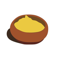 illustration of a porrige on a plate