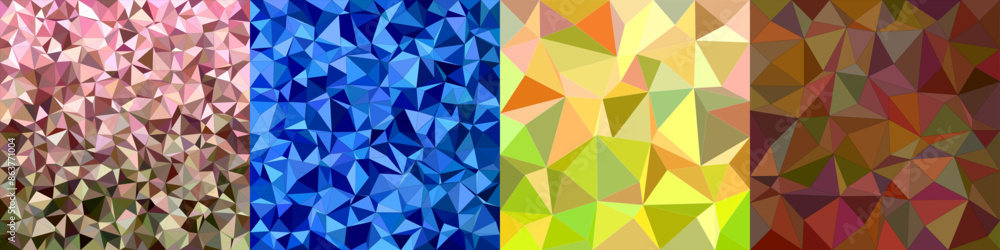 Poster abstract triangle polygon background collection