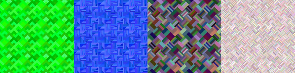 Seamless color geometric pattern set