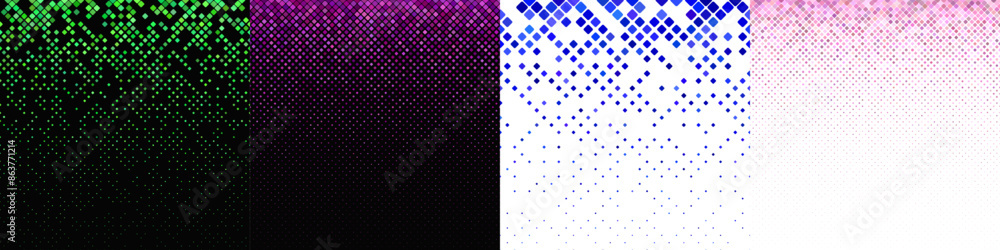 Poster abstract diagonal square pattern collection