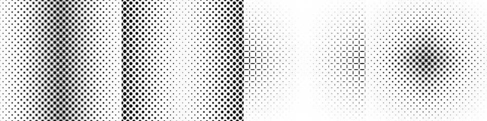Monochrome geometrical pattern collection