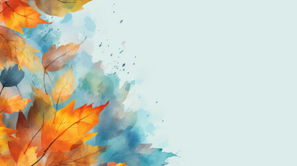Create stunning designs with autumn leaves and watercolor for customization.