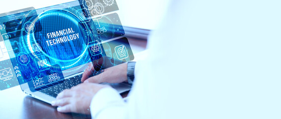 Fintech -financial technology concept.