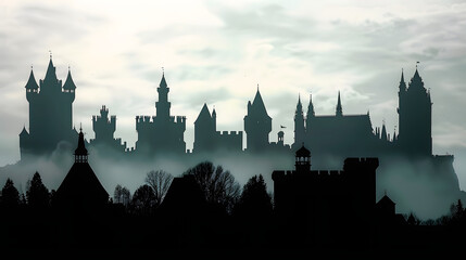 Fototapeta premium castle silhouettes