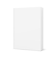 Blank softcover book mockups. Vector illustration isolated on white background. It can be used for promo, catalogs, brochures, magazines, etc. Ready for your design. EPS10.
