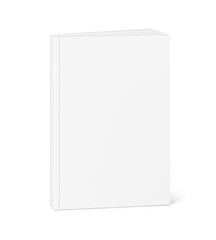Blank softcover book mockups. Vector illustration isolated on white background. It can be used for promo, catalogs, brochures, magazines, etc. Ready for your design. EPS10.