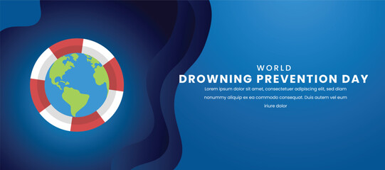 World Drowning Prevention Day Design. 25th July Vector Illustration