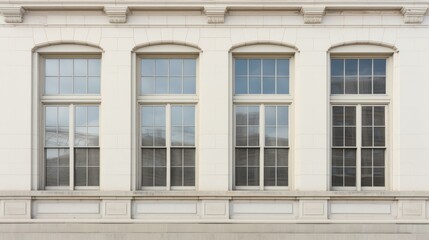 Fototapeta premium Multiple closed windows on a large office building.