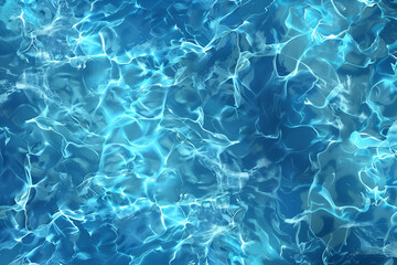 Obraz premium Crystal Clear Blue Pool: A Top-Down View of Tranquil Waters