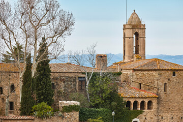 Traditional village of Pubol. Gala museum. Girona, Catalonia. Spain