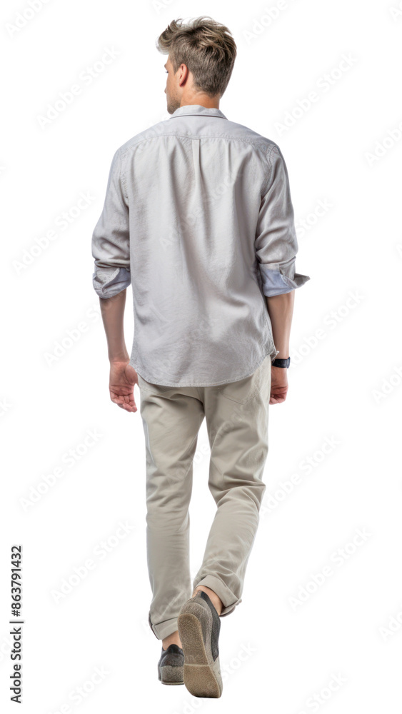 Poster PNG Man walking standing t-shirt.