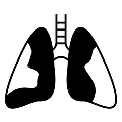 Human lung icon for app and website