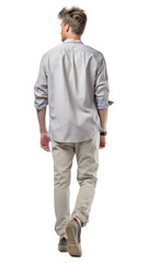 Naklejka premium PNG Man walking standing t-shirt.