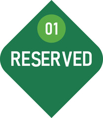 reserved signage vector illustration ready to print