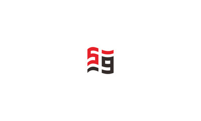 59 years anniversary celebration logo with red and black colors in flat geometric style