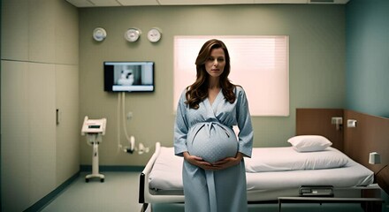 Pregnant woman in the hospital. - Powered by Adobe