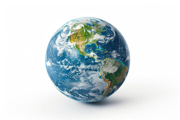 Fototapeta premium Earth Globe on White Background