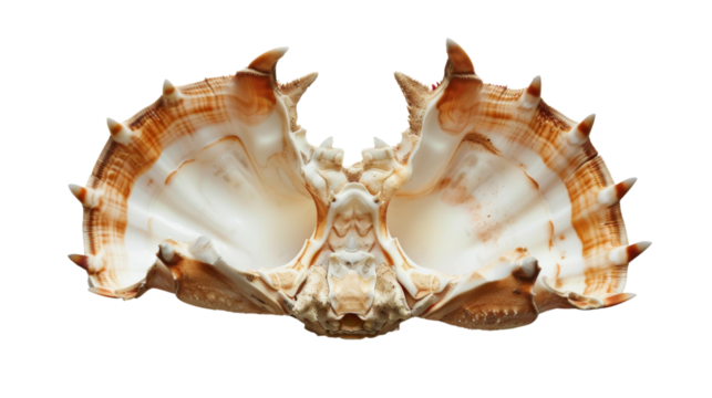 Crab shell on transparent background