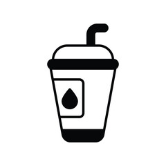 juice icon with white background vector stock illustration