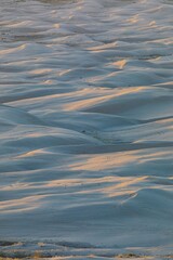 Texture of giant sand dunes at sunset at the Little Sahara Recreation Area, Nephi, Utah, United States of America.