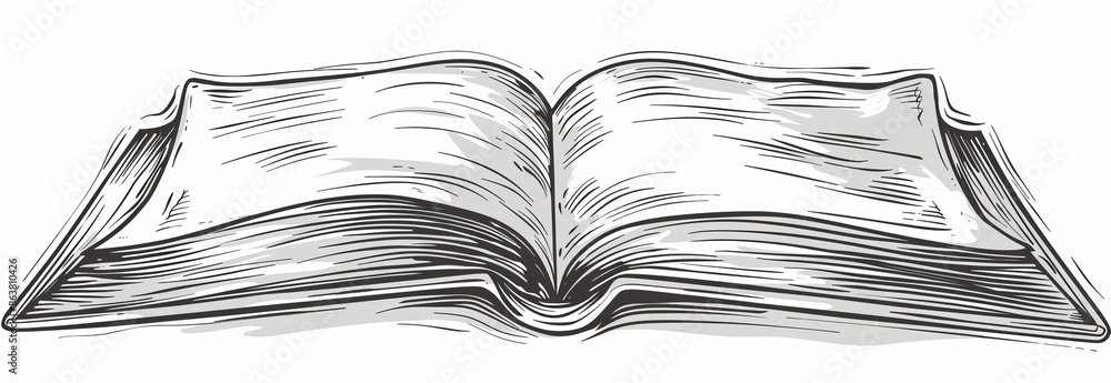 Aufkleber a modern dictionary or diary template with an open organizer with blank pages.
